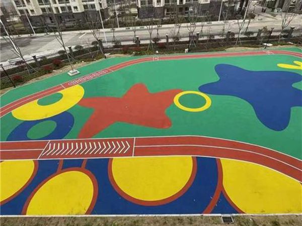 彩色瀝青運動場施工